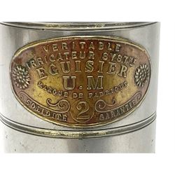 French metal irrigator by Jeannie Paris, and marked Veritable Irrigateur system de eguisier, H23cm