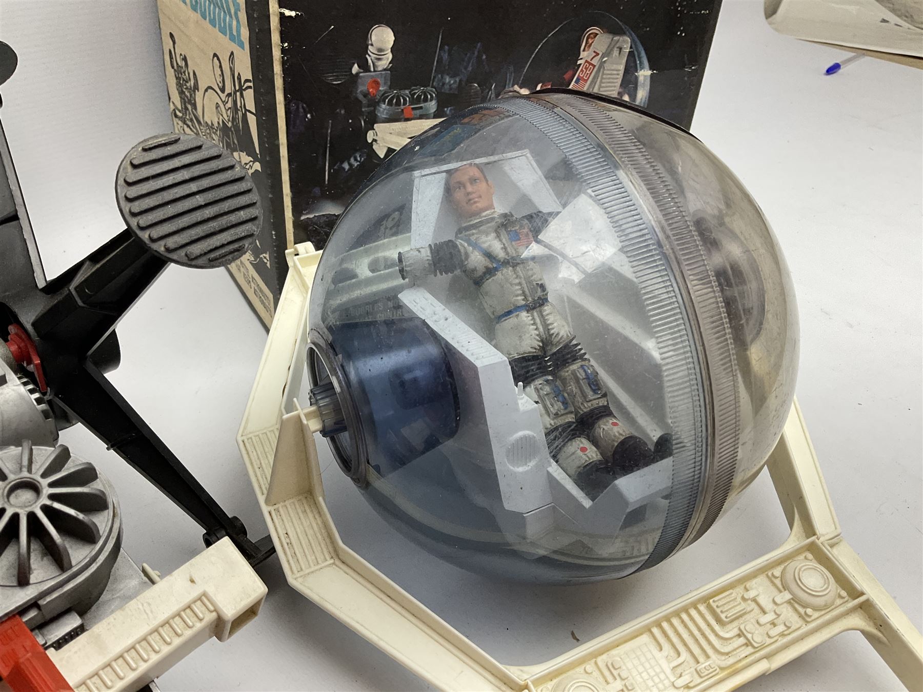 Mattel Major Matt Mason - two 'Man in Space' Space Bubbles; both boxed; and Space Crawler 5 vehicle; unboxed (3)