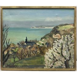 Henry Dauberville (French 1907-1968): 'Vue d' Hennequeville' Trouville-sur-Mer - France, oil on canvas signed and dated 1950, titled on exhibition label verso 45cm x 54cm 
Provenance: exh. Salon des Indépendants 1953