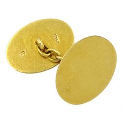 18ct gold single cufflink, hallmarked