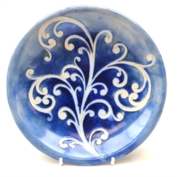  William Moorcroft Fern pattern circular shallow bowl c1930 D19cm  