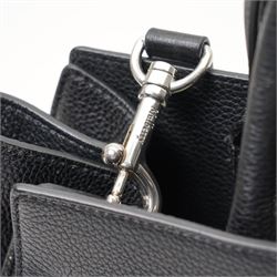 Mulberry - Belted Bayswater Tartan Check handbag in Scarlet tartan check fabric with black grained leather trim, the structured body with twin rolled leather top handles, detachable shoulder strap, silver-tone Postman’s Lock fastening and belted front detail, with original Mulberry product tag, care booklet and dust bag