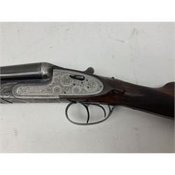 SHOTGUN CERTIFICATE REQUIRED - Spanish Laurona 12-bore double barrel side-by-side sidelock ejector sporting gun with 70cm (27.5