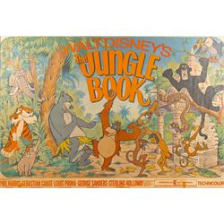 Original 1970s Walt Disney Jungle Book film poster, framed, H66cm, W98cm