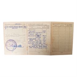 Soviet Russia marksman/sniper I.D book and other paperwork