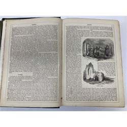 Four volumes of Punch 1841-1847 and 1849-1851, together with three volumes of The Land we Live in: Pictorial, Historical and Literary Sketch Book of the British Isles. 