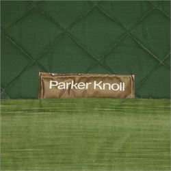 Parker Knoll - 'Froxfield' green armchair with associated stool