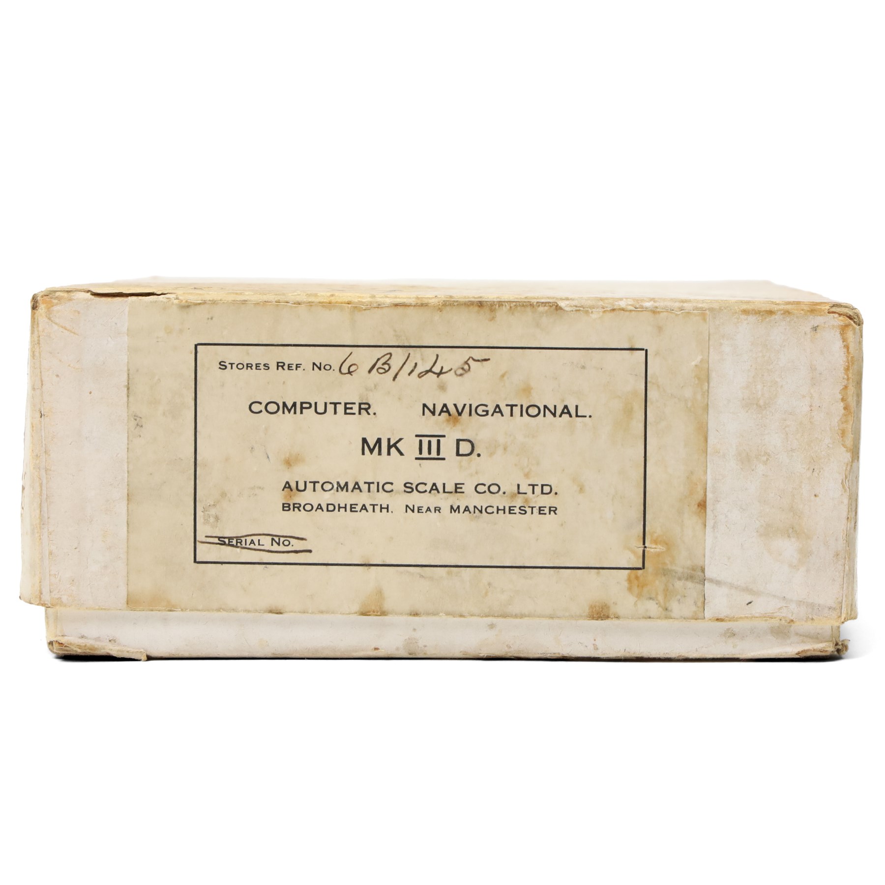 WWII R.A.F. navigational computer Mk III D by the Automatic Scale Company Ltd, boxed