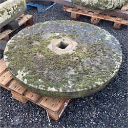 19th century circular grinding stone - THIS LOT IS TO BE COLLECTED BY APPOINTMENT FROM DUGGLEBY STORAGE, GREAT HILL, EASTFIELD, SCARBOROUGH, YO11 3TX