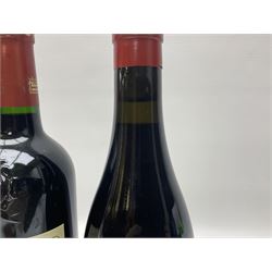 Mixed wine, comprising two bottles Les Jamelles 2009 Reserve Mourvedre, 750ml 13.5% vol, Joan d'Anguera 2015 Altaroses, 75cl 14% vol, Roc de Lussac 2010, Lussac-Saint-Emilion, 750ml, 14% vol and Rhebokskloof, 1997 Gamay Noir, 750ml, 13.5% vol (5)