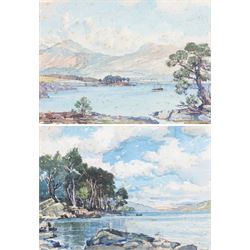Samuel John 'Lamorna' Birch (Newlyn School 1869-1955): Boating on Loch Maree, two watercol...