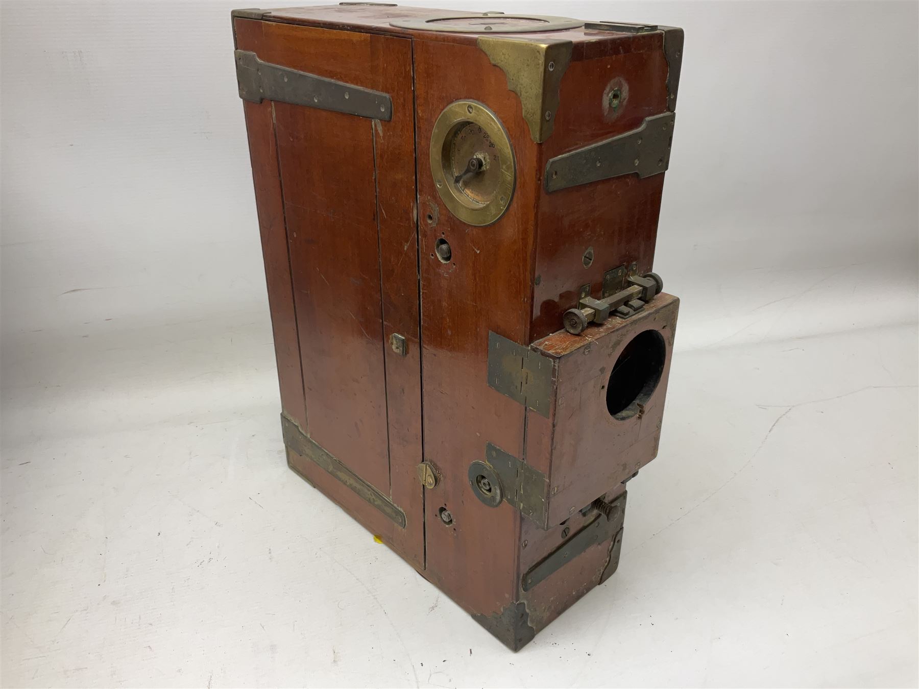 19th Century 'Empire cinematograph camera No.3, Manufactured by W.Butcher & Sons ltd'  in a wooden box with hinged handle 