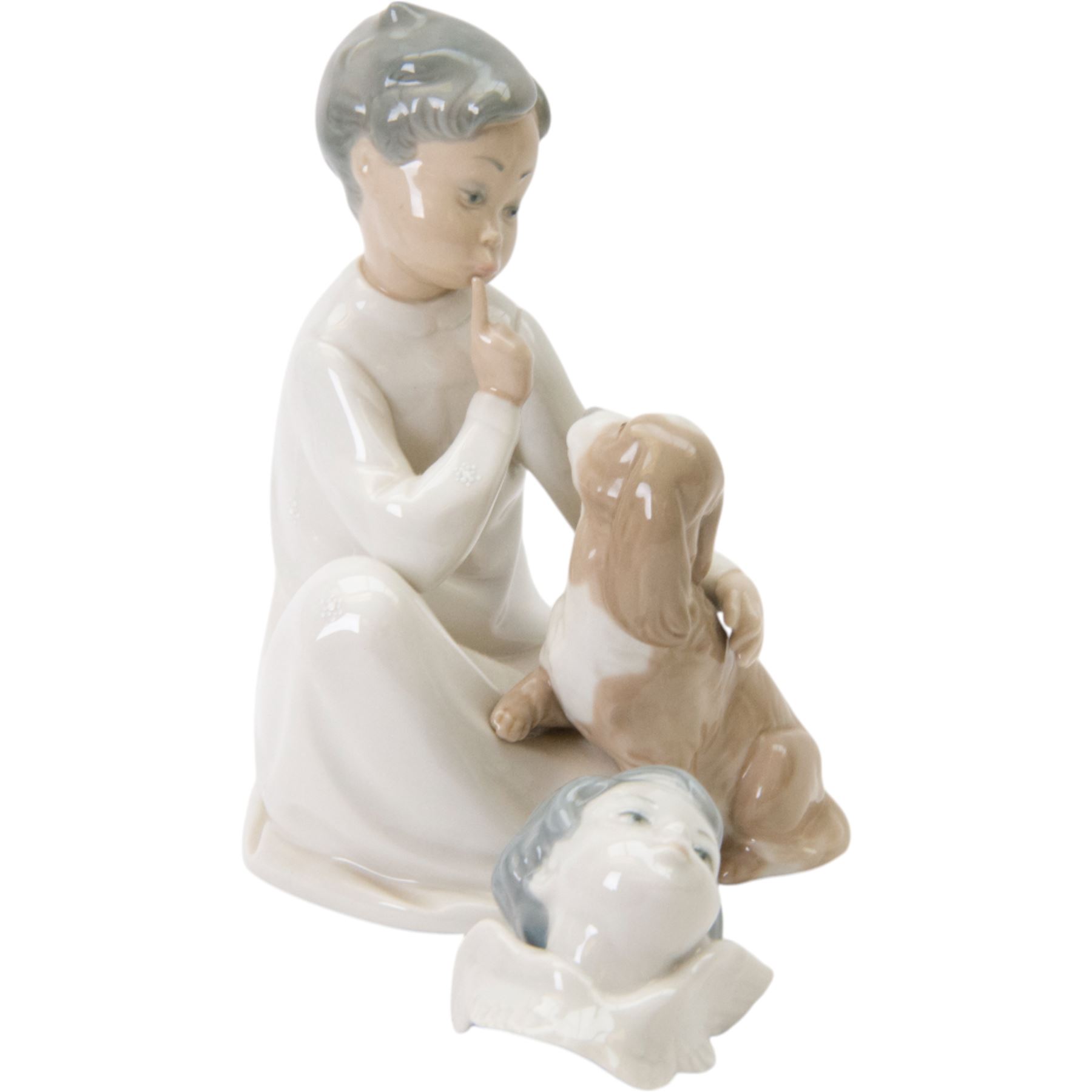 Collection of Lladro figures, including Platero and Marcelino 1181, Grey Squirrel, Geese etc 