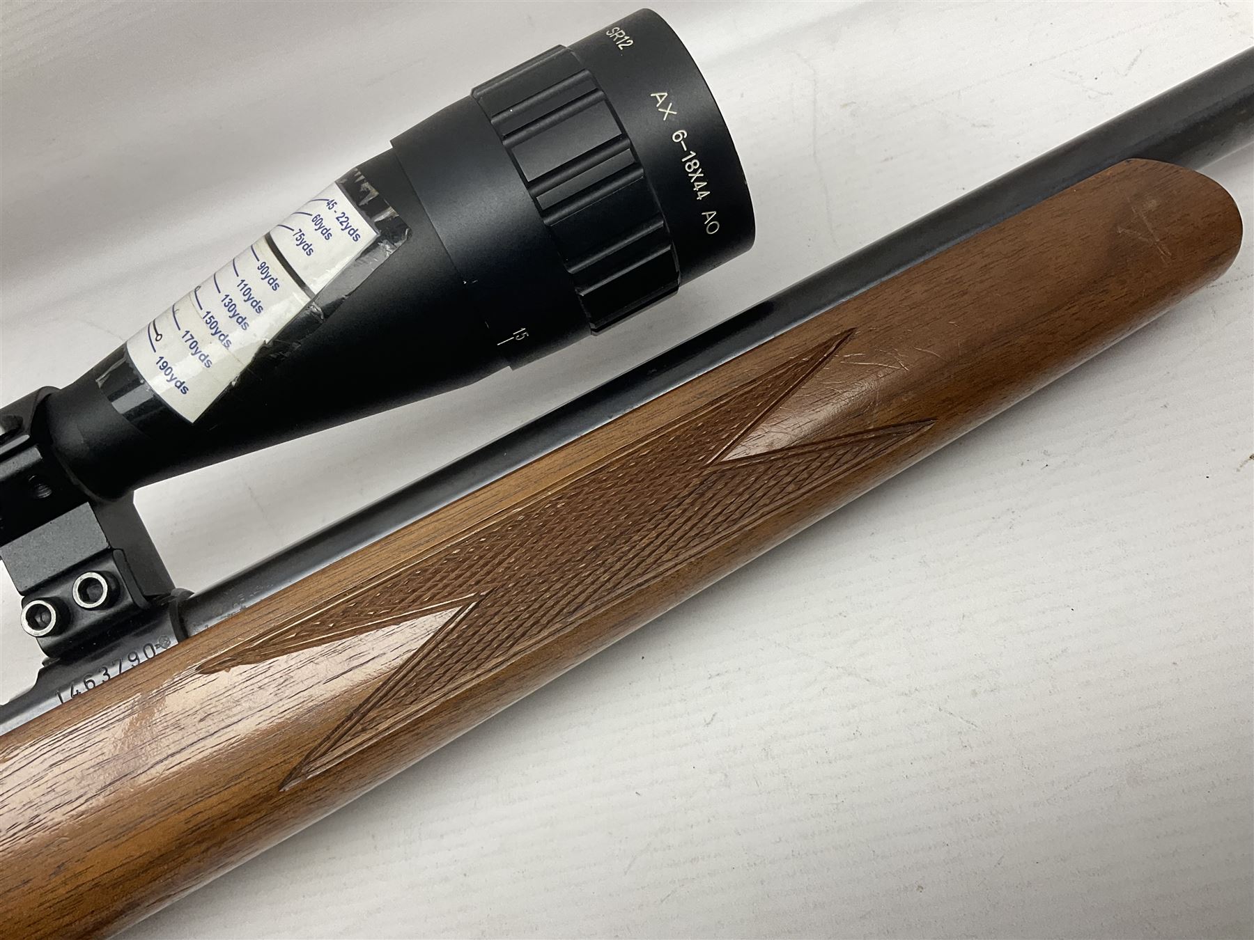 SECTION 1 FIREARMS CERTIFICATE REQUIRED - LEFT HANDED J.G. Anschutz .22 long round bolt action rifle, the 36cm (14