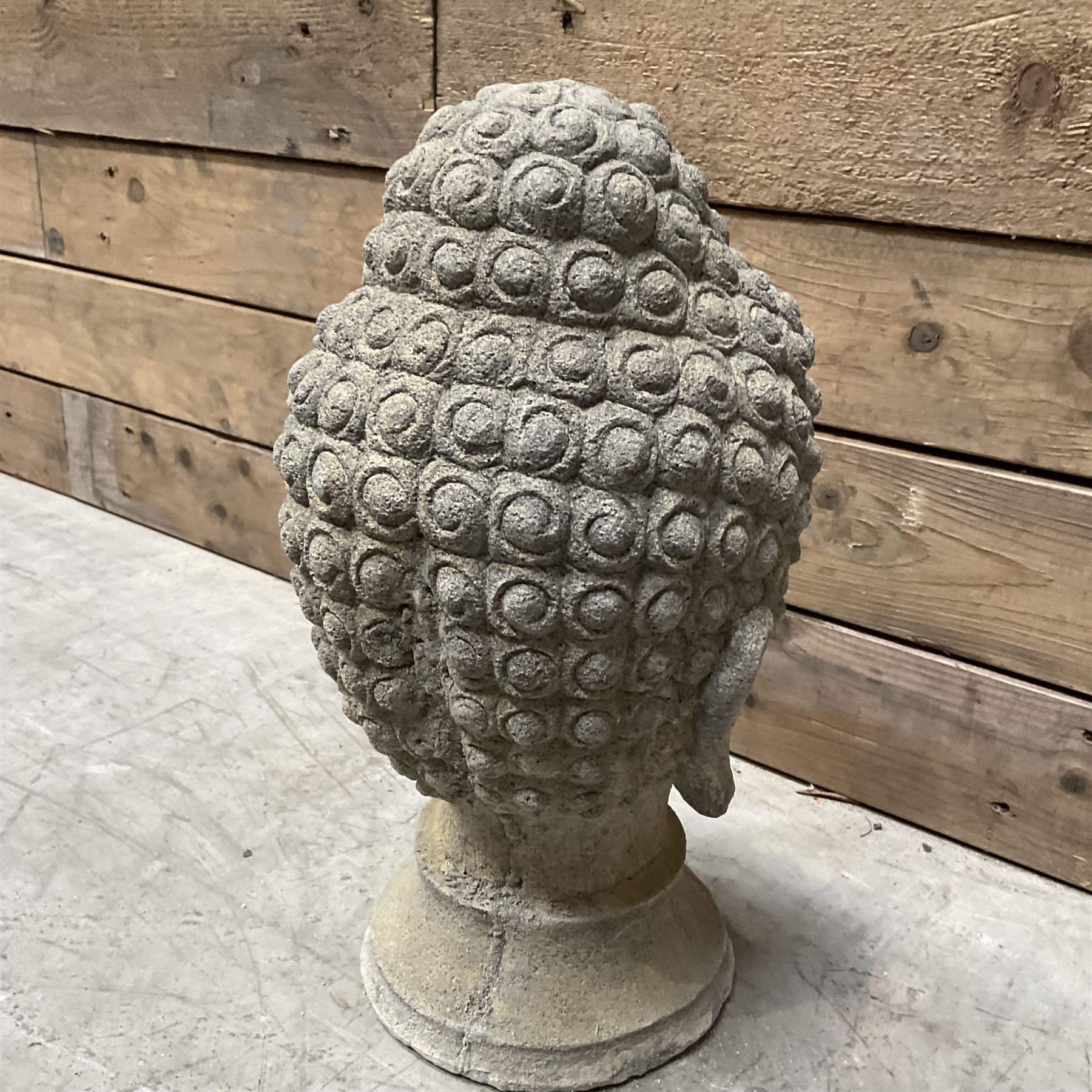 Small cast stone Thai Buddha head