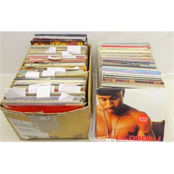  Collection of vinyl LP's including L L Cool J, various Kylie and mixed genres in two boxes  