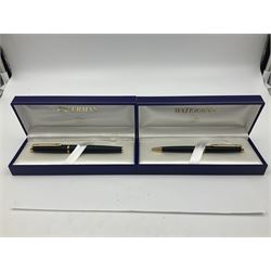 Waterman Hemisphere fountain pen and matching ballpoint pen, both in presentation boxes