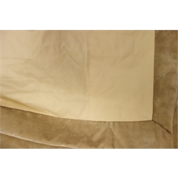  Pair thermal lined velvet curtains, Drop - 137cm, W196cm  