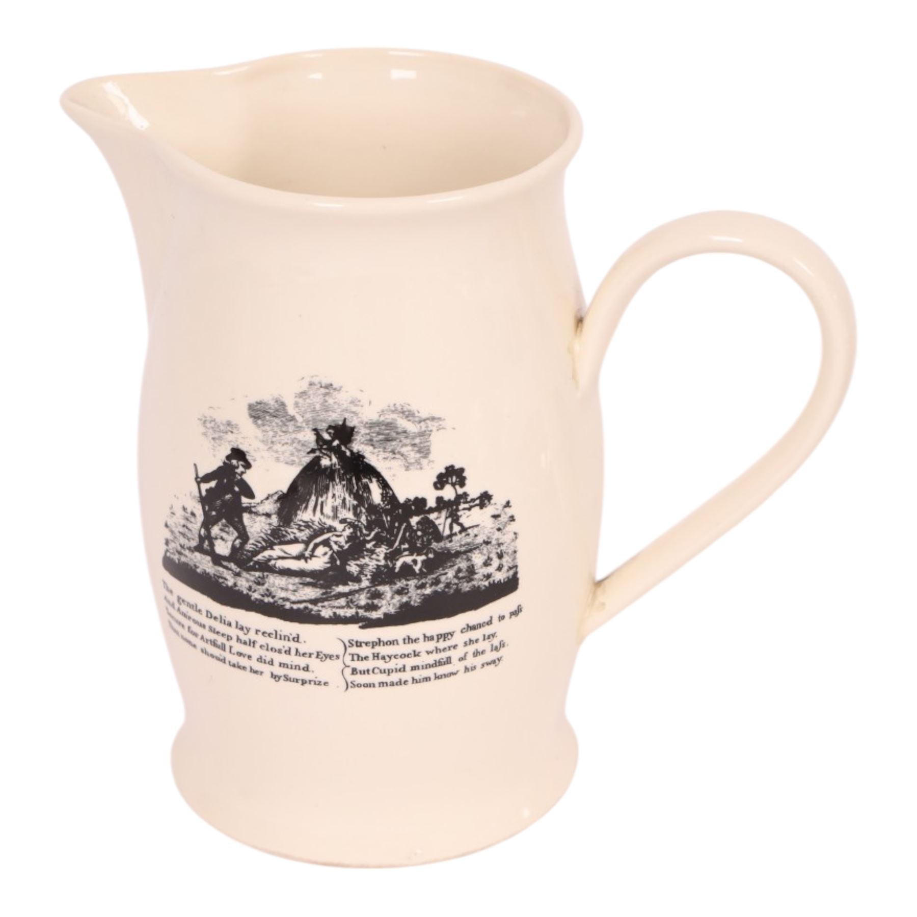 Royal Crown Derby The Yorkshire Rose plate, with certificate, together with Leeds Creamware jug, Matrimony and Courtship