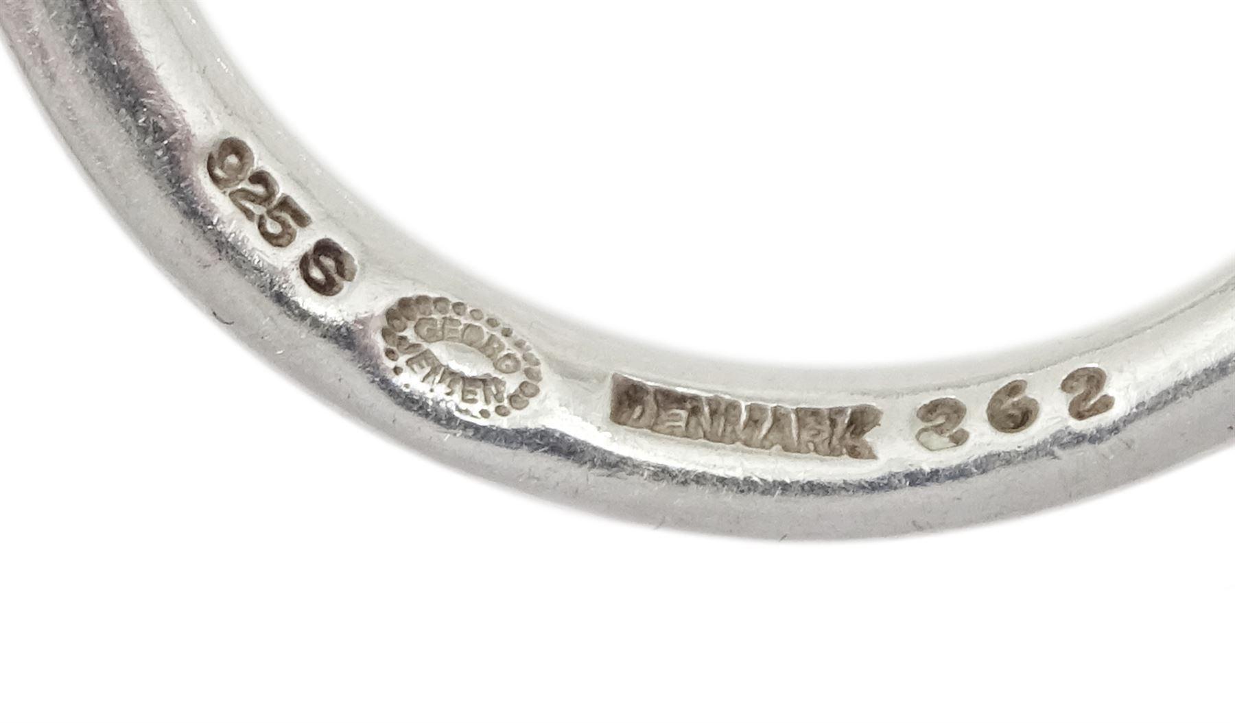 Silver devoted hearts ring by Regitze Overgaard for Georg Jensen, No 262, boxed