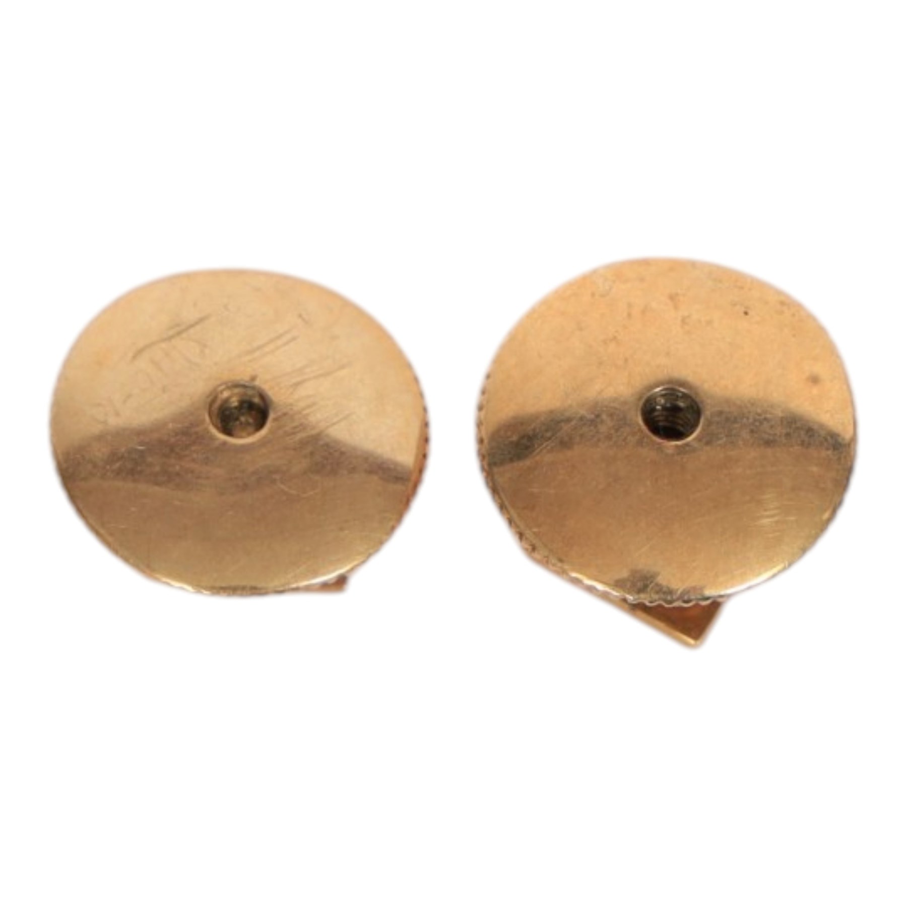 9ct gold chain links and pair of shirt studs