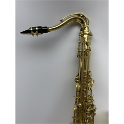 Vincent Bach International Elkhart 100TS brass tenor saxophone with crook and mouthpiece, serial no.AD10812001, L83cm