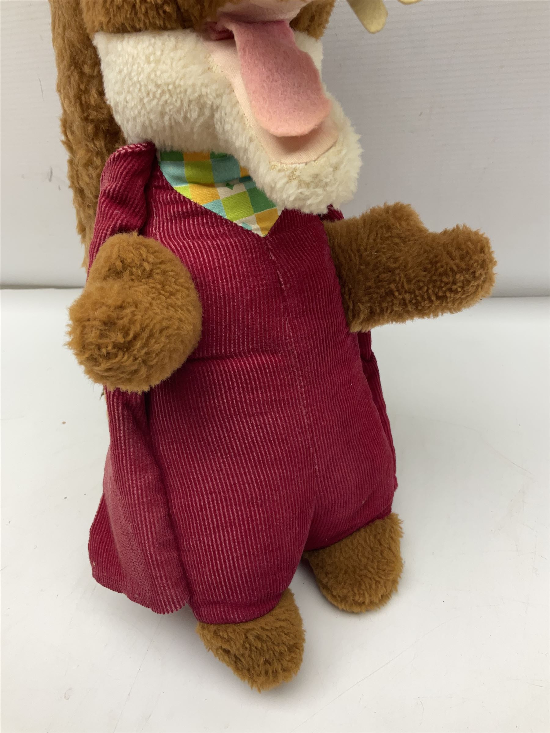 Chad Valley Sooty bear with applied eyes, stitched nose and mouth and