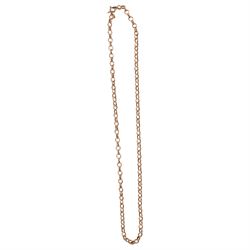 9ct gold belcher link chain necklace, hallmarked
