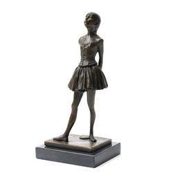 After Edgar Degas, (1834-1917), La Petite Danseuse de Quatorze Ans, small bronze figure mo...
