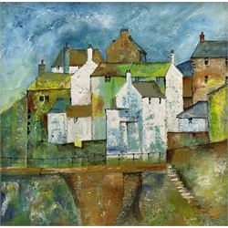 Ann Lamb (British 1955-): Staithes, mixe