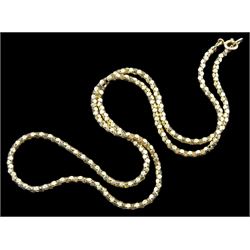 9ct gold fancy link necklace, hallmarked