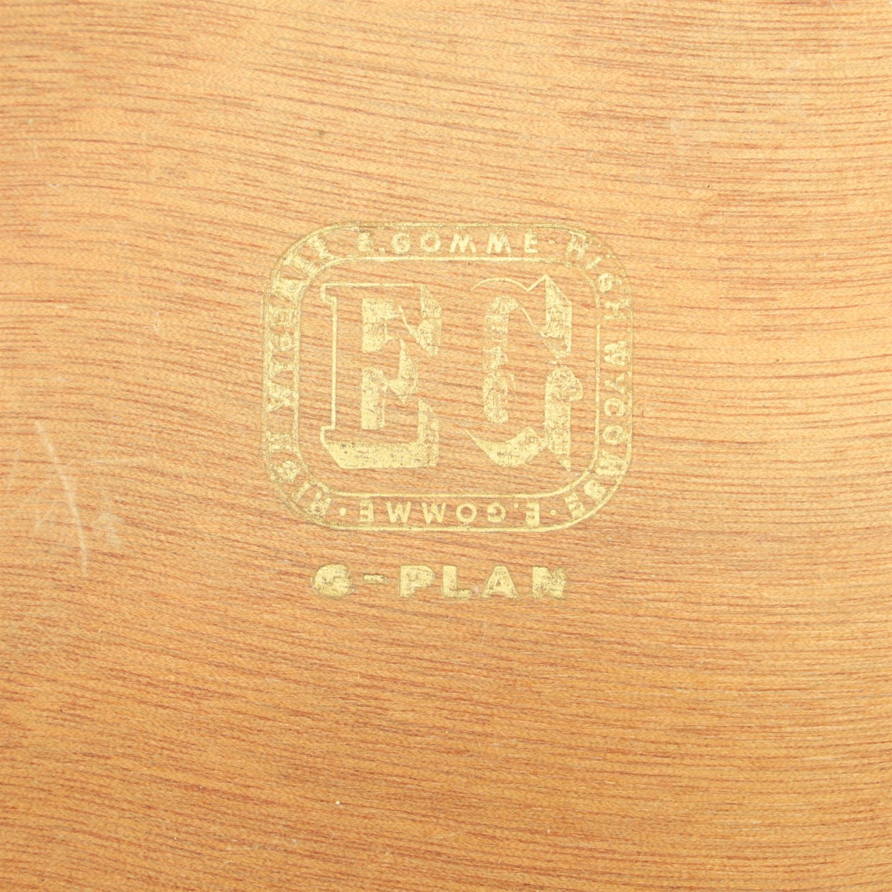 G Plan - 'Librenza' tola wood chest of seven drawers, gold coloured metal pulls on an ebonised based with gold coloured feet