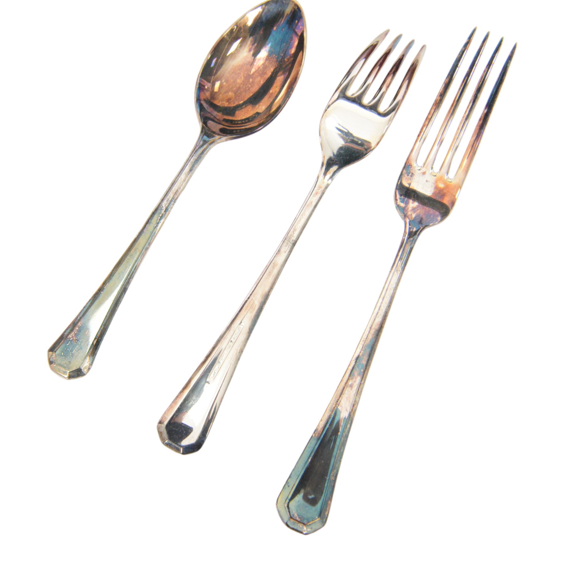 Two canteens of silver plated cutlery by Arthur Price, both contained within wooden canteen boxes, including a Queen's Golden Jubilee set