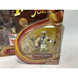 Indiana Jones - Hasbro Raiders of the Lost Ark 'Cairo Ambush' Set; boxed; and eight carded action figures comprising Indiana Jones, German Soldiers, Young Indy, Ugha Warrior, Russian Soldier, Colonel Vogel, Dr. Henry Jones and Cemetery Warrior; all in unopened blister packs (9)
