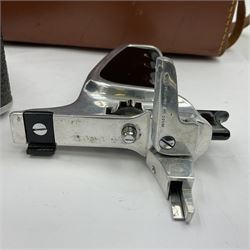 Paillard Bolex D8L STD 8mm cine camera body, serial no. 831223, with 'Paillard Switar 1:1.8 f=36mm AR' lens, serial no. 769123, Paillard Yvar 1:1.8 f=13mm AR' lens, serial no. 782154 and Paillard Pizard 1:1.9 f=5.5mm AR' lens, serial no. 717045, in leather carry case