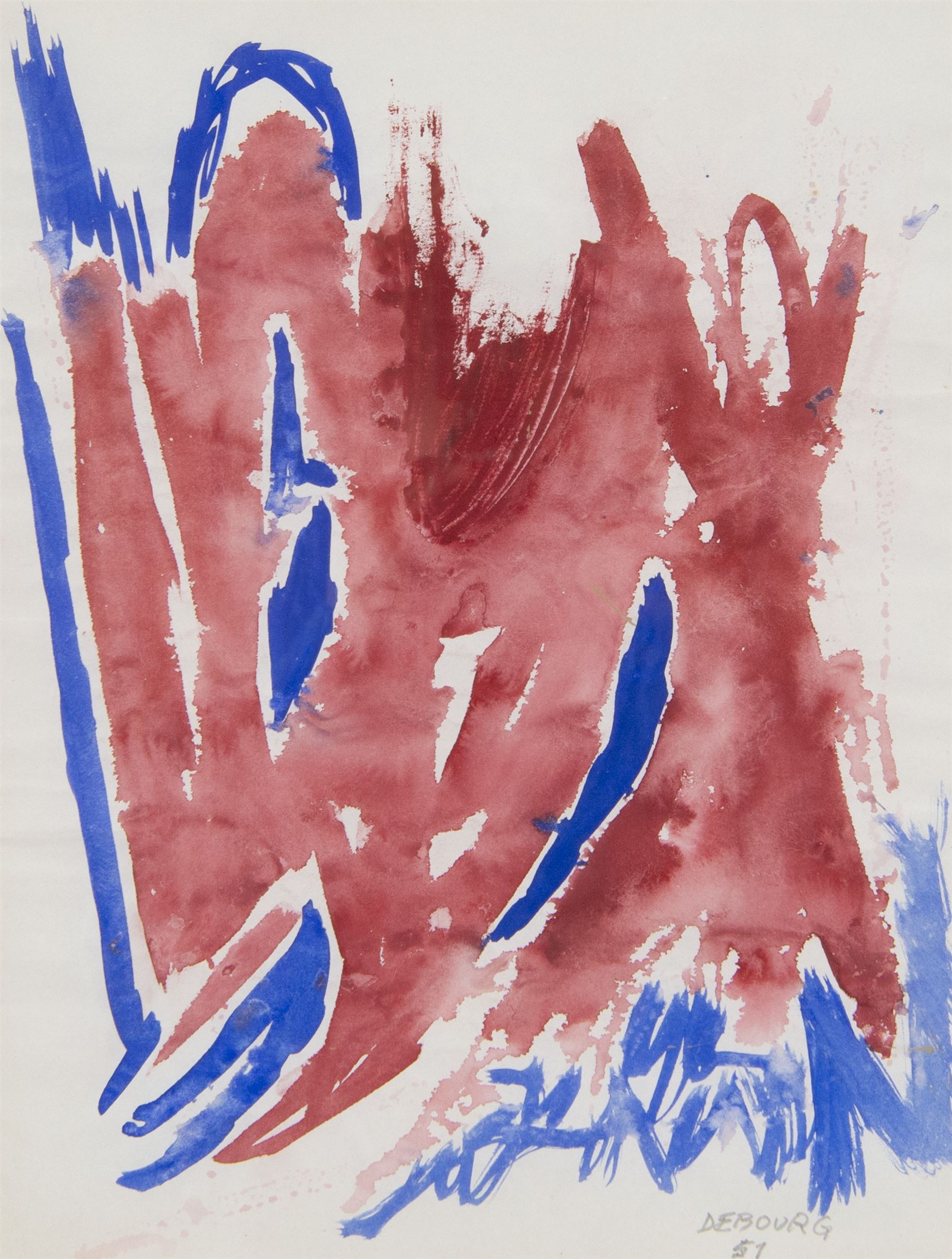 Narciso Debourg (Venezuelan 1925-2022): Untitled Abstract, watercolour signed and dated '51, 33cm x 25cm
Provenance: with Tessier-Sarrou & Associés, Drouot, Paris, France 1st December 2018, Lot 201

 
