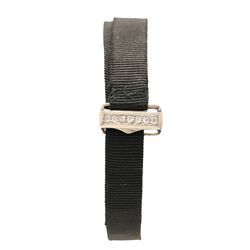 Art Deco French ladies platinum black onyx and diamond manual wind wristwatch, silvered / white dial with Arabic hour markers, old cut diamonds and onyx set bezel, diamond set lugs and crown, case No. 80639, hallmarked