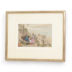 Albert Goodwin (British 1845-1932): Clovelly - Cornwall, watercolour signed with monogram 13cm x 19cm 
Notes: with Fine Art Society receipt. 