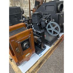 Thornton-Pickard Artist Enlarger, Thornton Pickard Imperial Enlarger, The Newton Epidiascope, Ensign Super Sixteen projector, wooden frame, etc