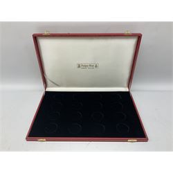 Charles I 1625 hammered silver sixpence, Queen Victoria 1894 crown coin and a cased hallmarked silver medal for the Hull photographic society, engraved '1940' 'Leonard Vokes', all housed in a red Pobjoy Mint coin box