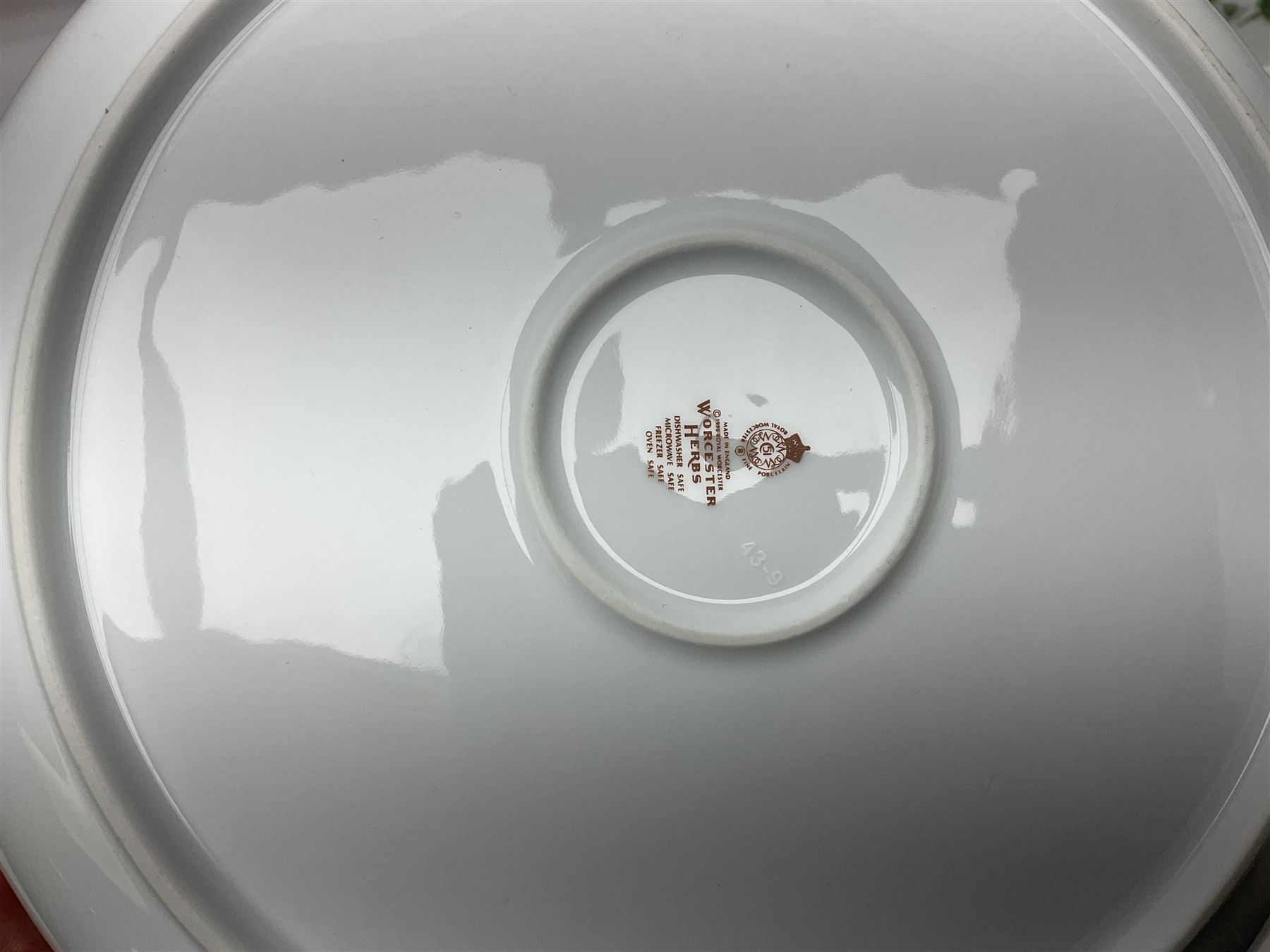 Royal Worcester Herbs oven dish, tray and bowl, together with Villeroy & Boch mugs, Royal Worcester coasters etc 
