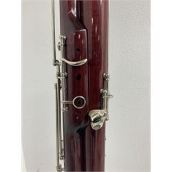 Lafleur bassoon imported by Boosey & Hawkes from Czechoslovakia, serial no.8 2600; in fitted hard carrying case with crooks and accessories