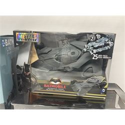 Eaglemoss Batman Universe Collector’s Bust ‘Rebirth Cowl’ with ten further Batman boxed and loose vehicles, figures and collectables to include Metals Die-Cast, Mattel, Hot Wheels etc, in two boxes