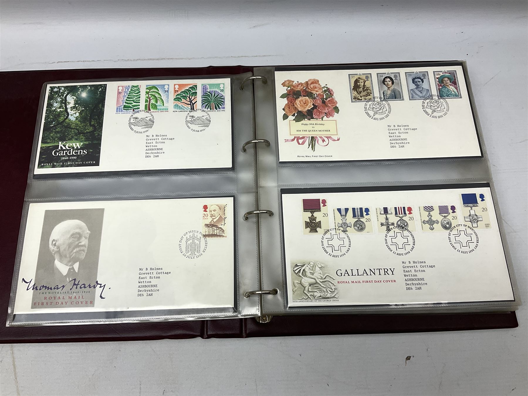 Royal Mail first day covers, mostly with special postmarks, housed in three ring binder folders