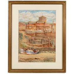Alfred George Morgan (British 1848-1930): 'The Forge', View of Rigg Mill - Whitby and Distant View of Whitby Castle, set of three watercolours signed max, one titled verso 40cm x 26cm (3)