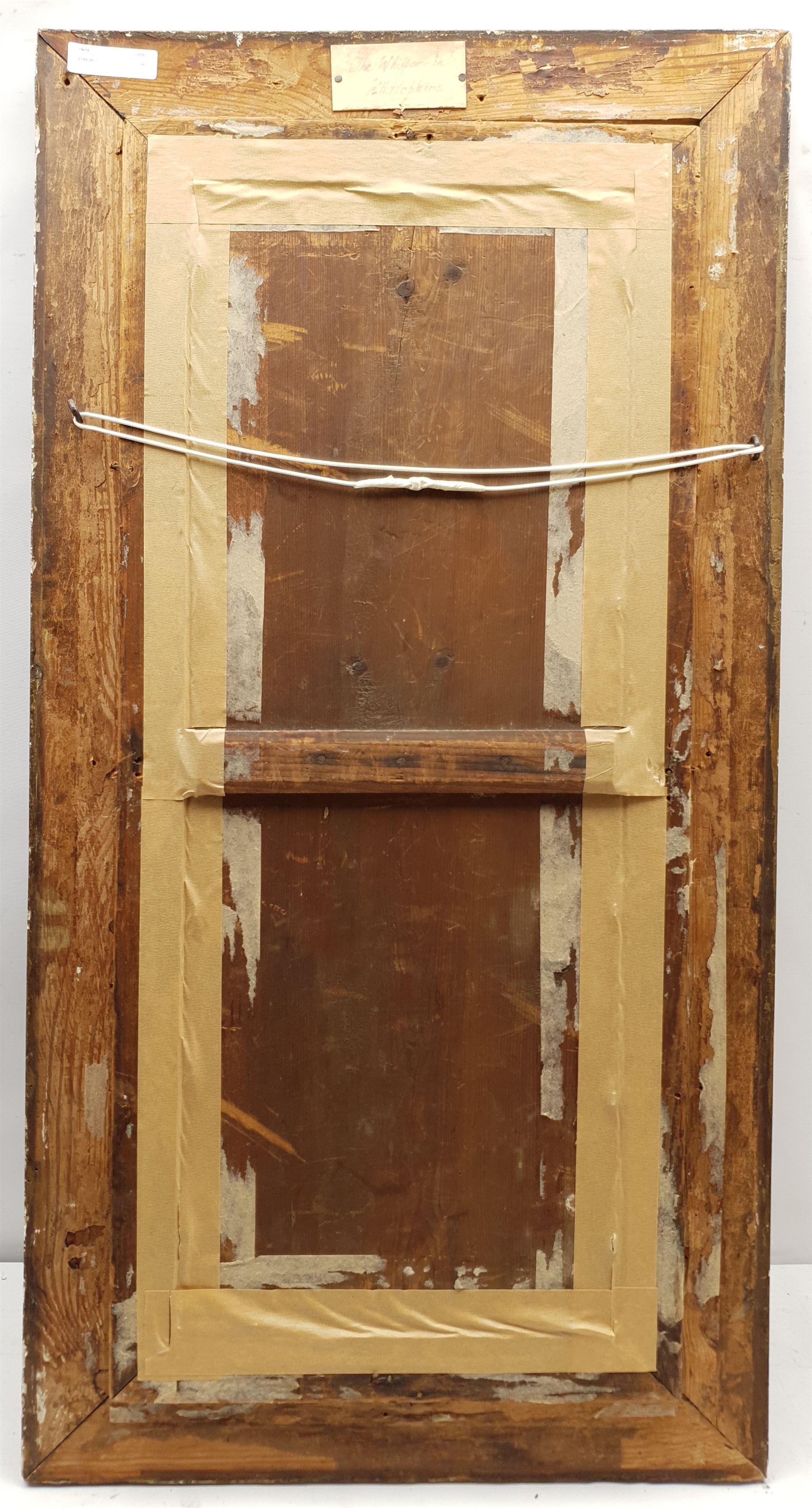 Attrib. William Henry Hopkins (British 1825-1892): 'The Whipper In', oil on panel bears signature 68cm x 25cm