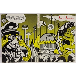  Roy Lichtenstein (American 1923-1997): 'Art in America', hard cover, Vol. 52, No. Two April 1964, signed in felt tip pen by Roy Lichtenstein 31cm x 23cm   