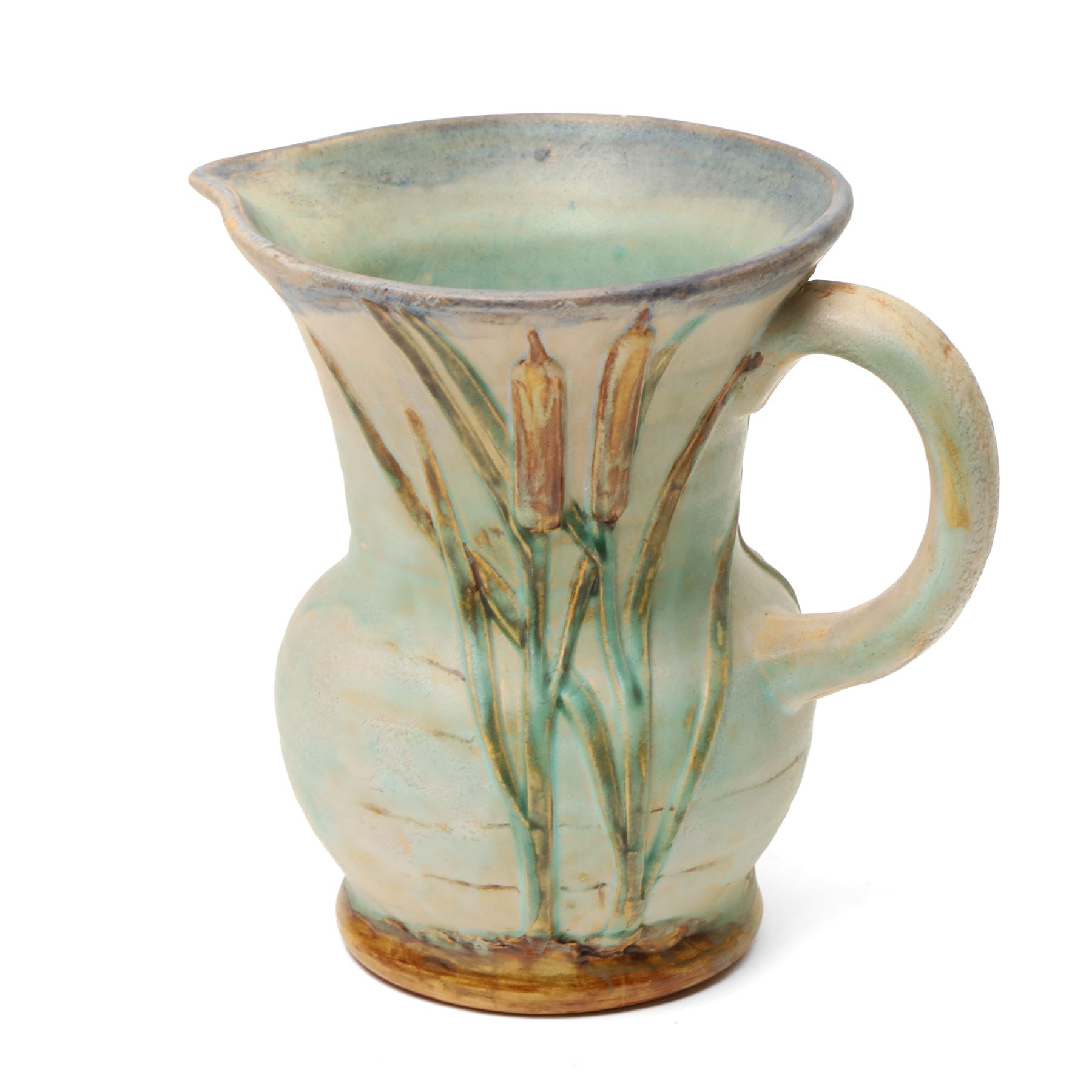 Collection of 1930s to 1940s Bourne Denby Danesby ware, with naturalistic decoration, vase H22.5cm (4)