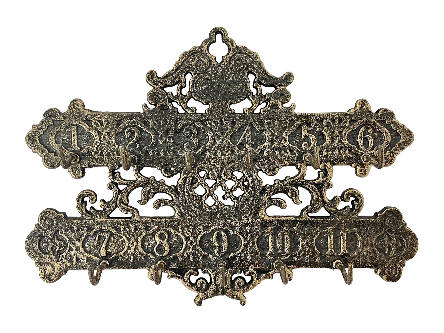 Cast Iron Key Rack, H20cm
