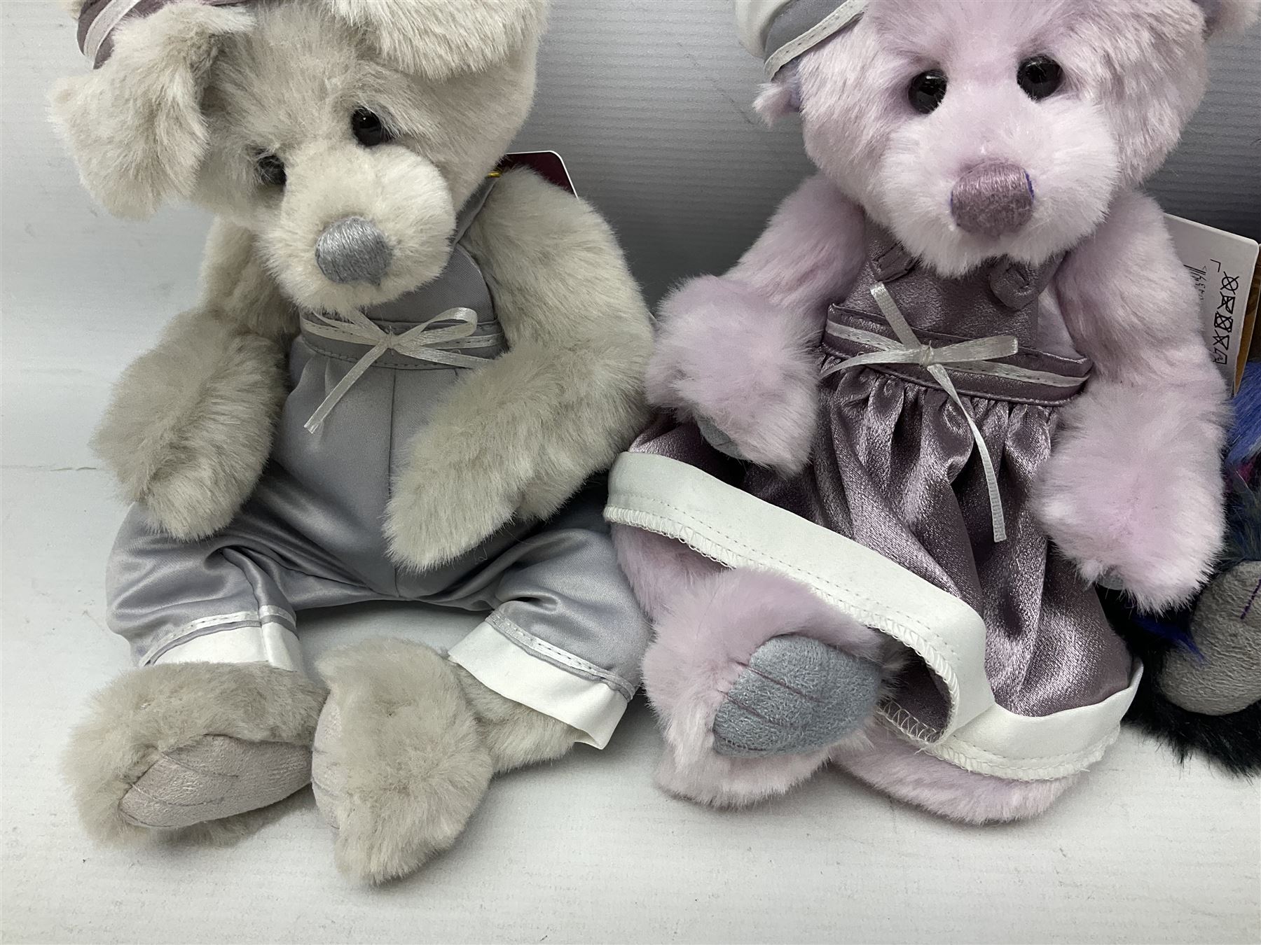 Charlie Bears - limited edition 'Jack' CB2052530 and 'Jill' CB2052540 No.110/1000 with labels; and 'Blotch' CB2170210 with labels (3)